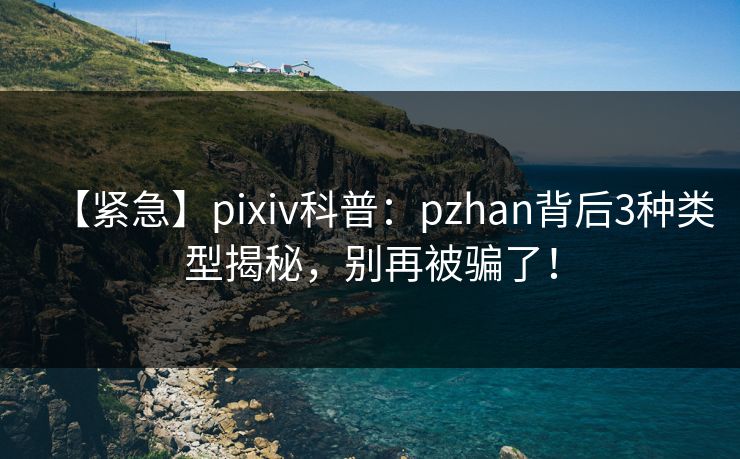 【紧急】pixiv科普：pzhan背后3种类型揭秘，别再被骗了！