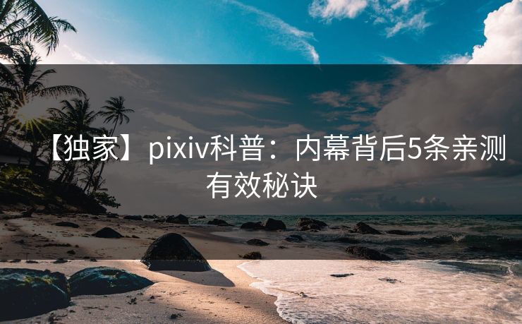【独家】pixiv科普：内幕背后5条亲测有效秘诀